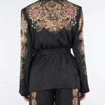 Giacca Nero blazer jacquard con stampa TP2040 12742 TWIN SET 