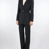 Pantalone flare Nero con cintura a fiore FOSCA 5 MARELLA 