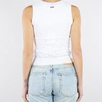 Top Bianco in maglia con strass NS268 01 NO SECRETS 