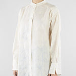 Camicia Bianco in mussola ricamata PBBBAIA 1 PENNY BLACK 