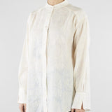 Camicia Bianco in mussola ricamata PBBBAIA 1 PENNY BLACK 