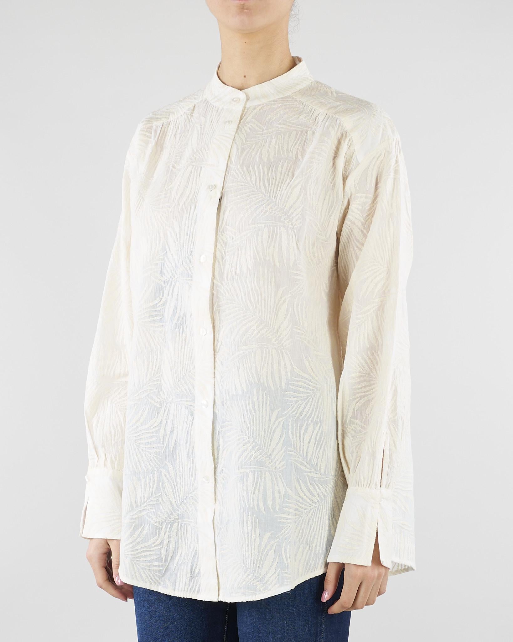 Camicia Bianco in mussola ricamata PBBBAIA 1 PENNY BLACK 