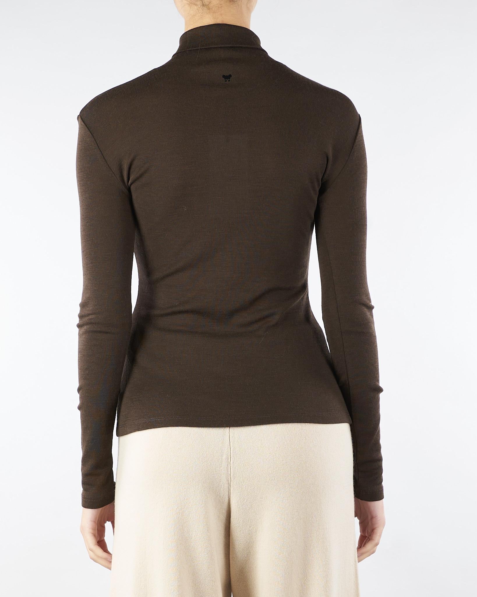 Dolcevita Marrone in garza di lana e seta TESEO 5 MAX MARA WEEKEND 