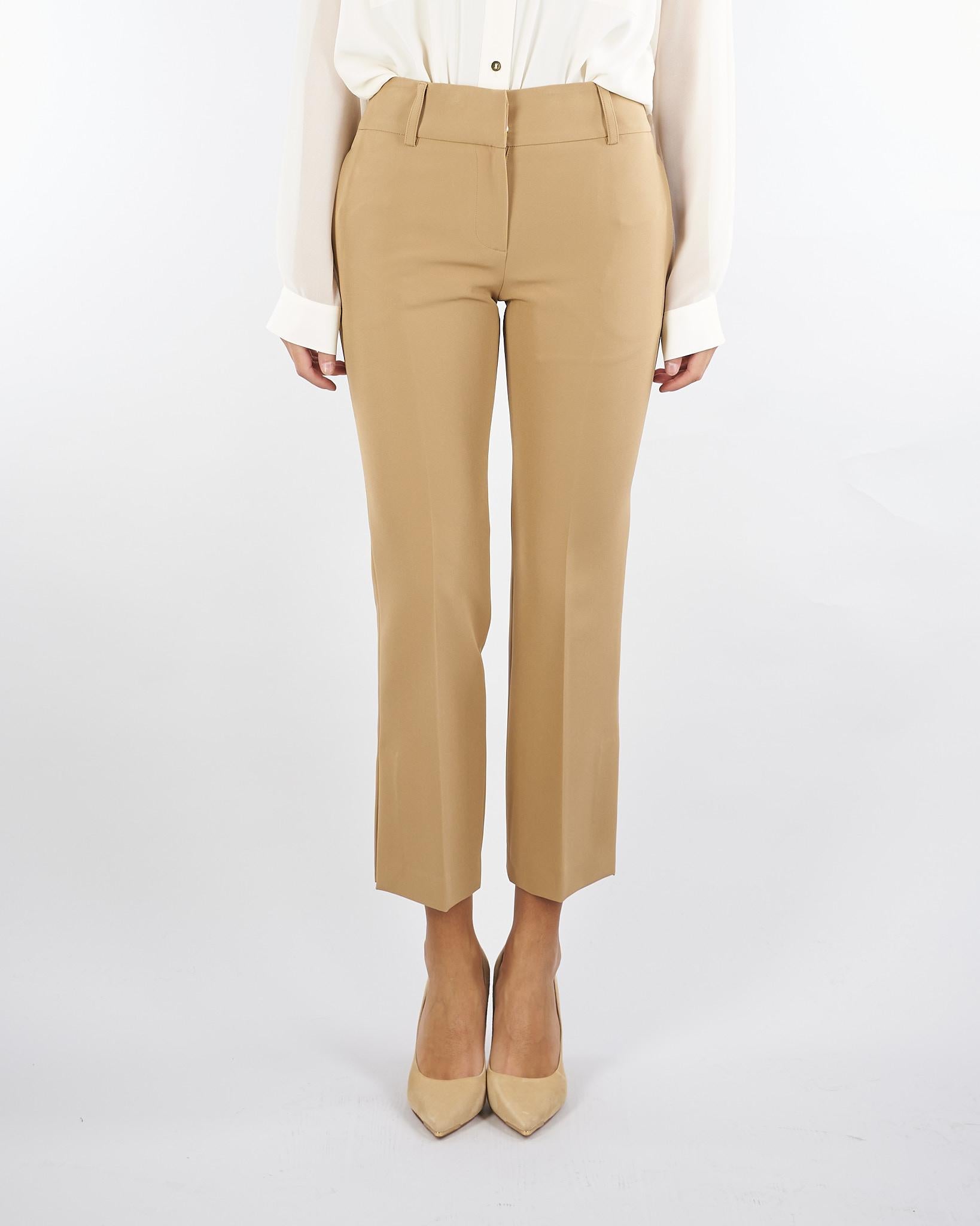 Pantalone Cammello cropped con gamba dritta D47EP020E29 MF700 ERMANNO BY ERMANNO SCERVINO 