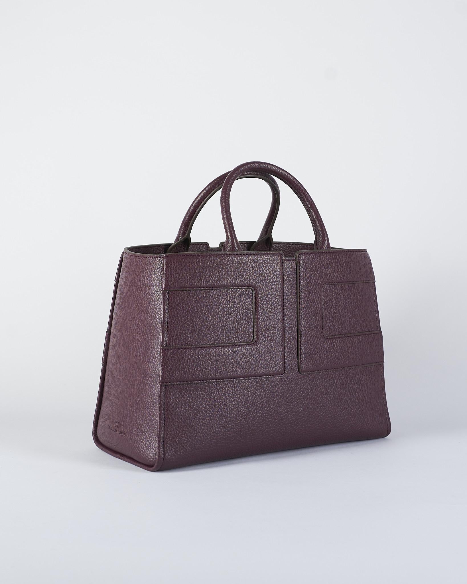 Borsa Merlot tote grande con logo BS34A56E2 EA4 ELISABETTA FRANCHI 