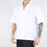 Camicia Bianco in cotone con maniche corte