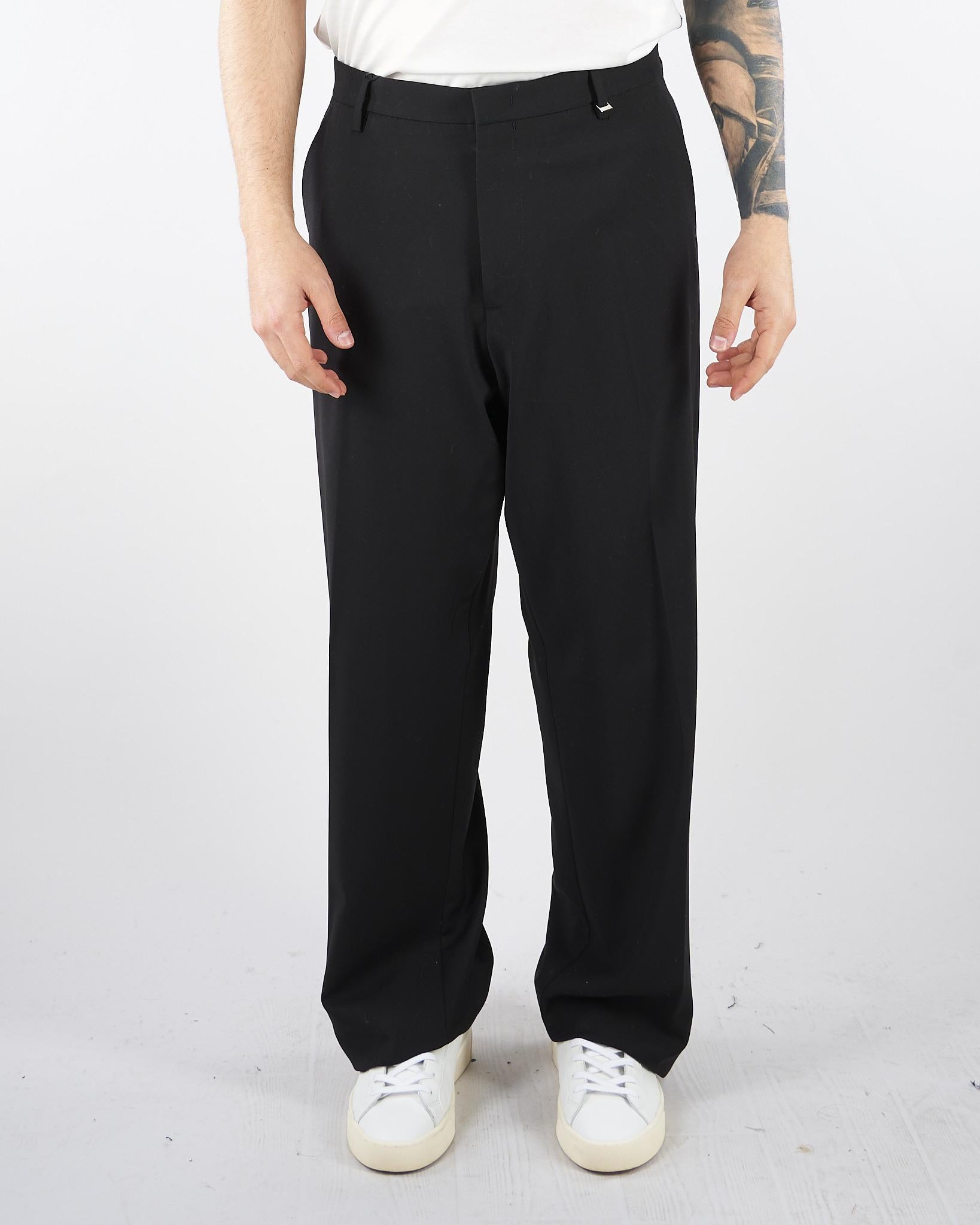 Pantalone Nero fondo ampio PA3689 9 I'M BRIAN 