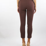 Pantaloni Coffee in crêpe con dettagli zip PA11956E2 EA3 ELISABETTA FRANCHI 