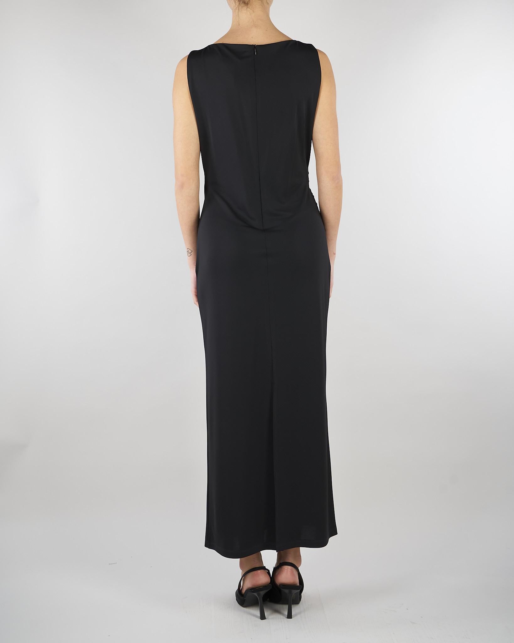 Abito Nero in jersey con drappeggio PBPGIOIA 6 PENNY BLACK 