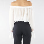 Camicia Avorio con scollo a barca CA13561E2 X88 ELISABETTA FRANCHI 