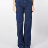 Jeans straight fit blu scuro