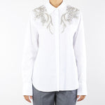 Camicia Bianco con patch di cristalli RF5100TS246 11111 BLUGIRL 