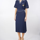 Maglia a polo con profili e stemma