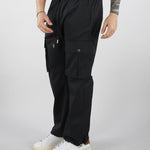 Pantalone cargo Nero Relaxed fit XP3382 99 YES LONDON 