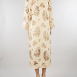 Abito Beige in cotone con ricami D3429760 91 CLIPS 