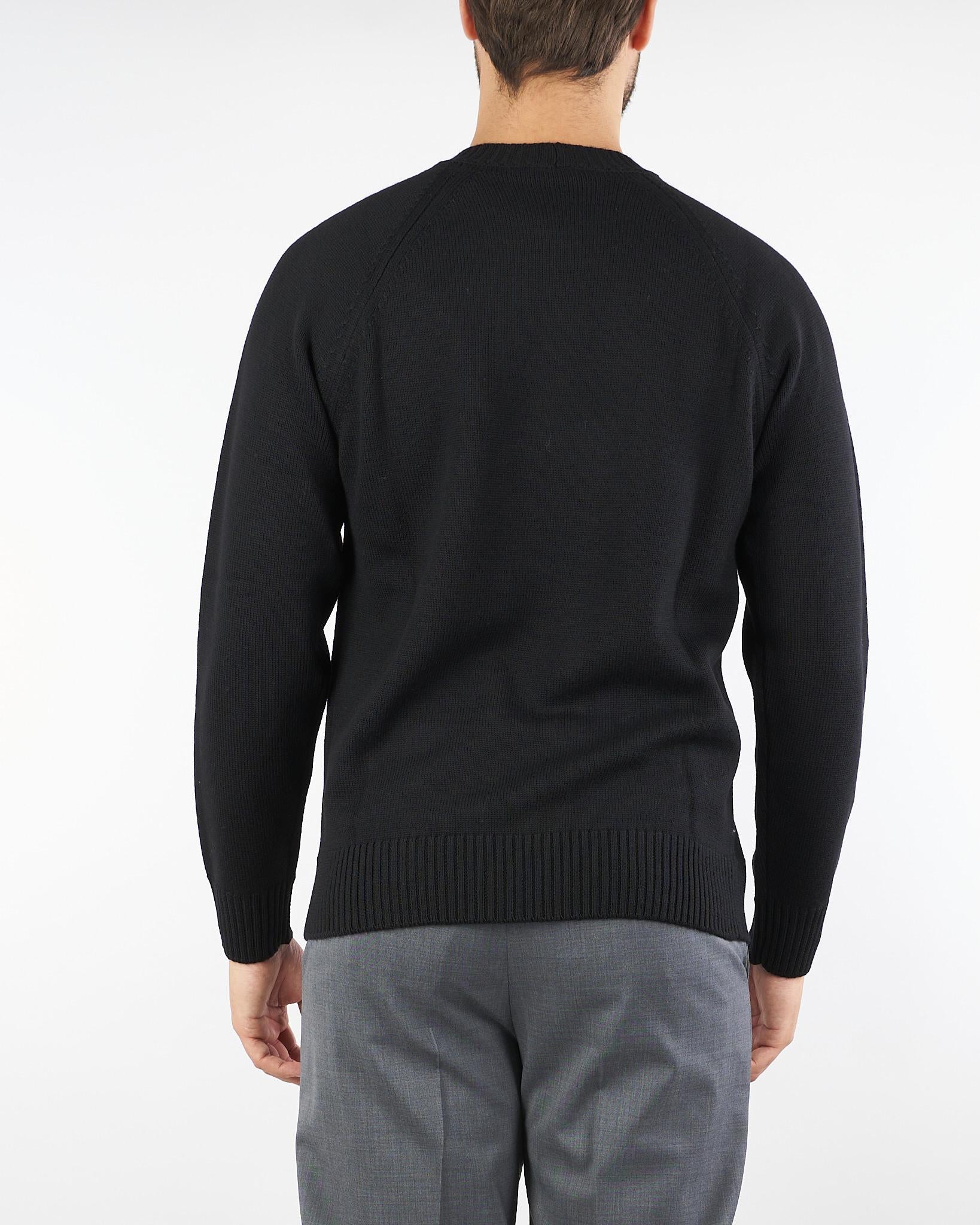 Maglia Nero in lana A069F009 9000 PAOLO PECORA 