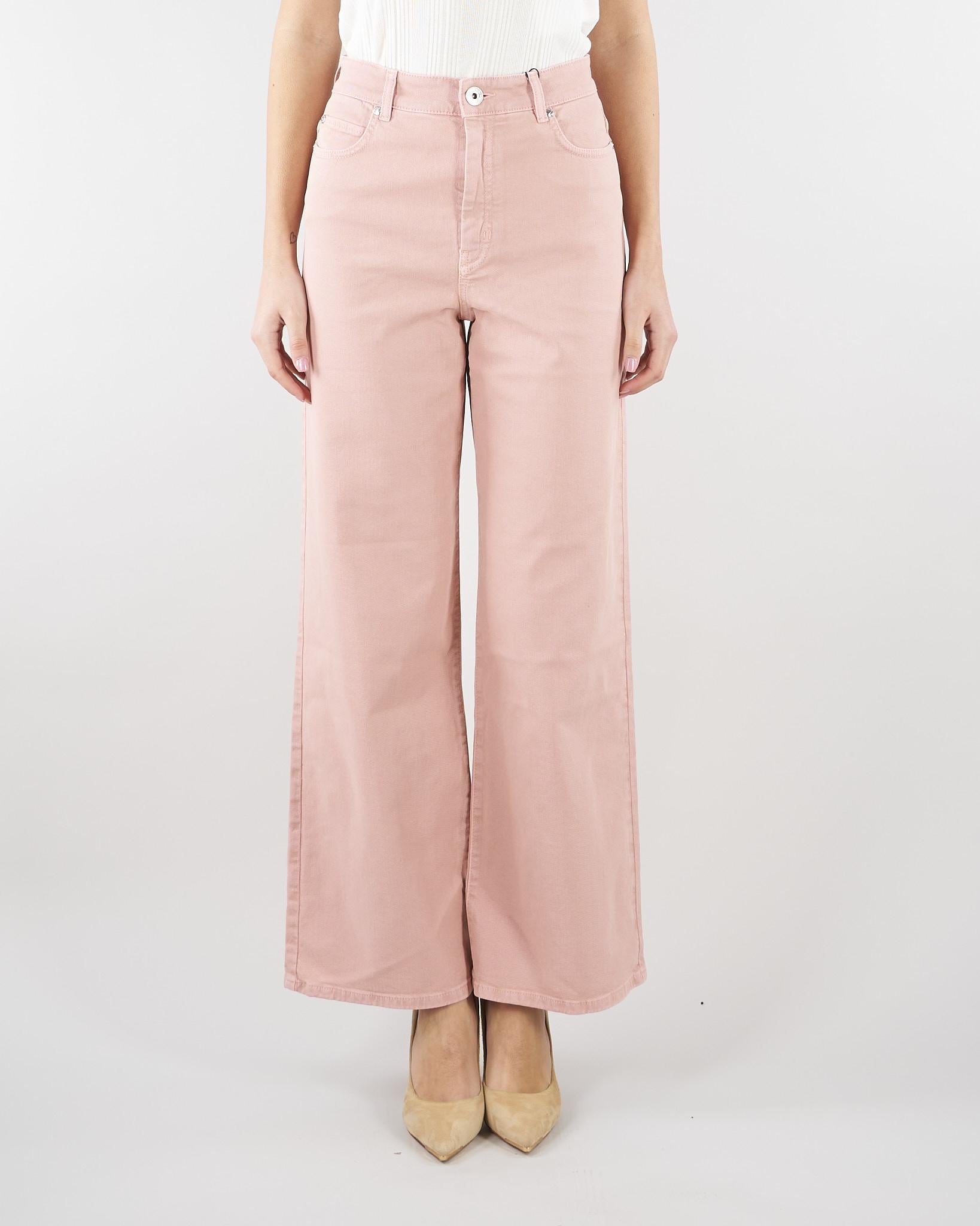 Jeans wide leg Rosa in drill di cotone WKDMEDINA 5 MAX MARA WEEKEND 
