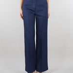 Pantalone Blu in misto viscosa e lino SP5CO005 3000 ICONA 