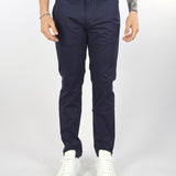 Pantalone Blu in cotone con tasche america
