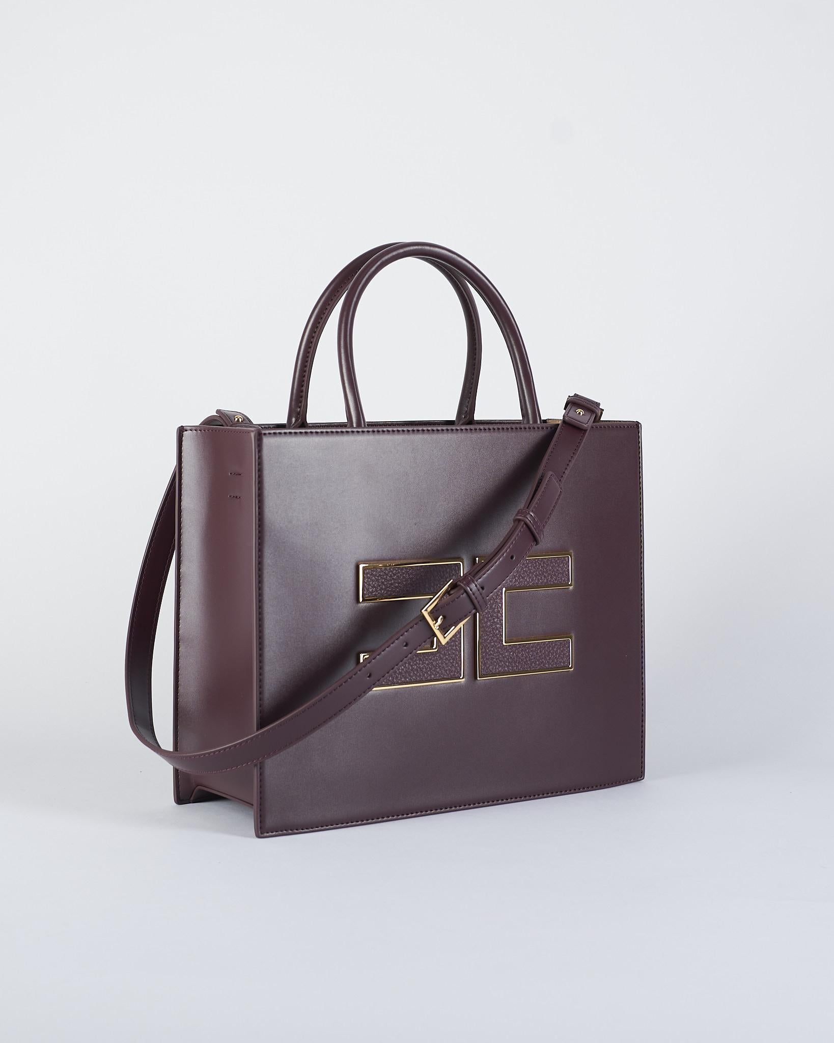 Borsa Tote grande Merlot con logo BS32A56E2 EA4 ELISABETTA FRANCHI 