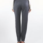 Pantalone Antracite in flanella di lana con doppia pinces RANIA 3 MAX MARA STUDIO 