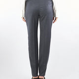 Pantalone Antracite in flanella di lana con doppia pinces RANIA 3 MAX MARA STUDIO 