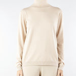 Maglia Dolcevita Beige in filato di seta e lana KIKU 2 MAX MARA WEEKEND 