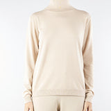 Maglia Dolcevita Beige in filato di seta e lana KIKU 2 MAX MARA WEEKEND 