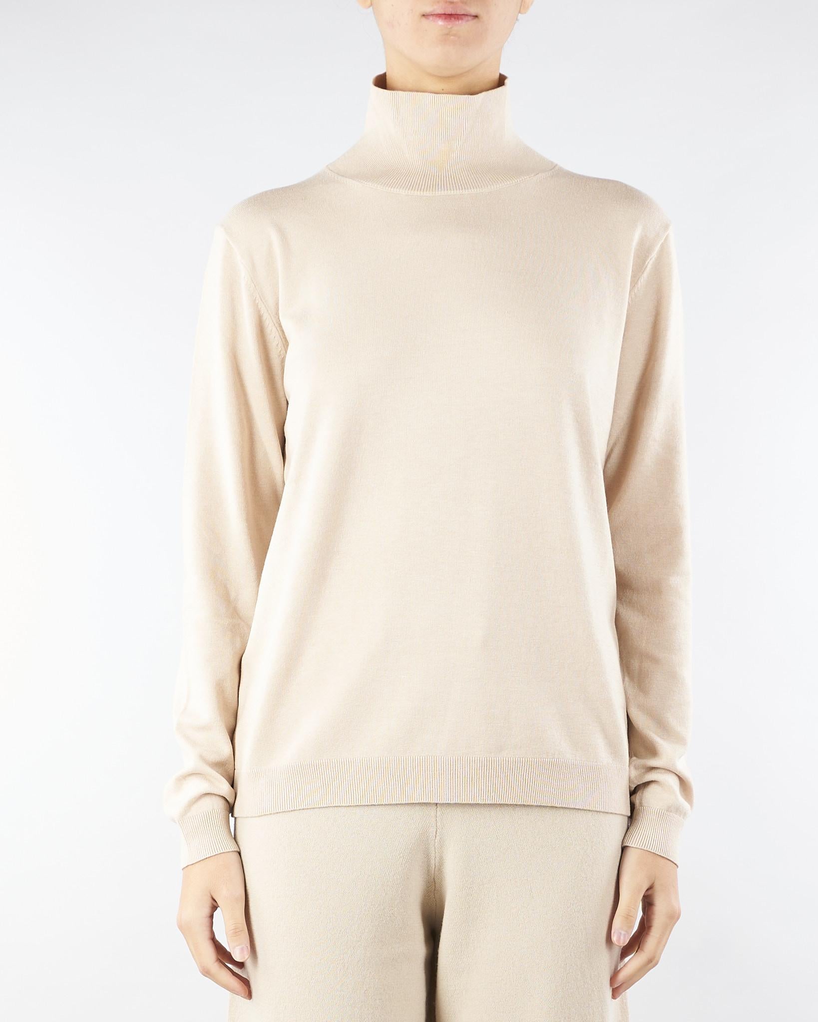 Maglia Dolcevita Beige in filato di seta e lana KIKU 2 MAX MARA WEEKEND 