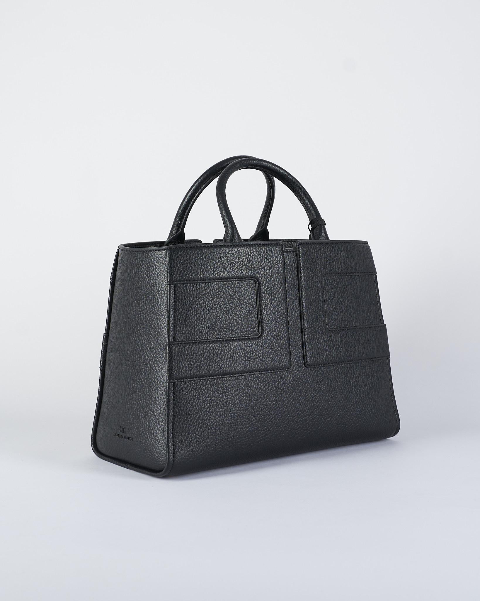 Borsa Nero  tote grande con logo BS34A56E2 110 ELISABETTA FRANCHI 