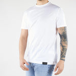 T-shirt Basic Bianco in cotone mercerizzato LT26001 A001 LOW BRAND 
