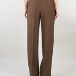 Pantaloni Cioccolato wide leg in misto lino RA6094T8823 90913 BLUGIRL 