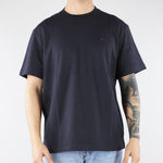 T-shirt Blu in cotone con stampa sul retro TH1750 350 LACOSTE 
