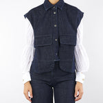 Gilet Con Tasche In Denim DF5006 47 VICOLO 