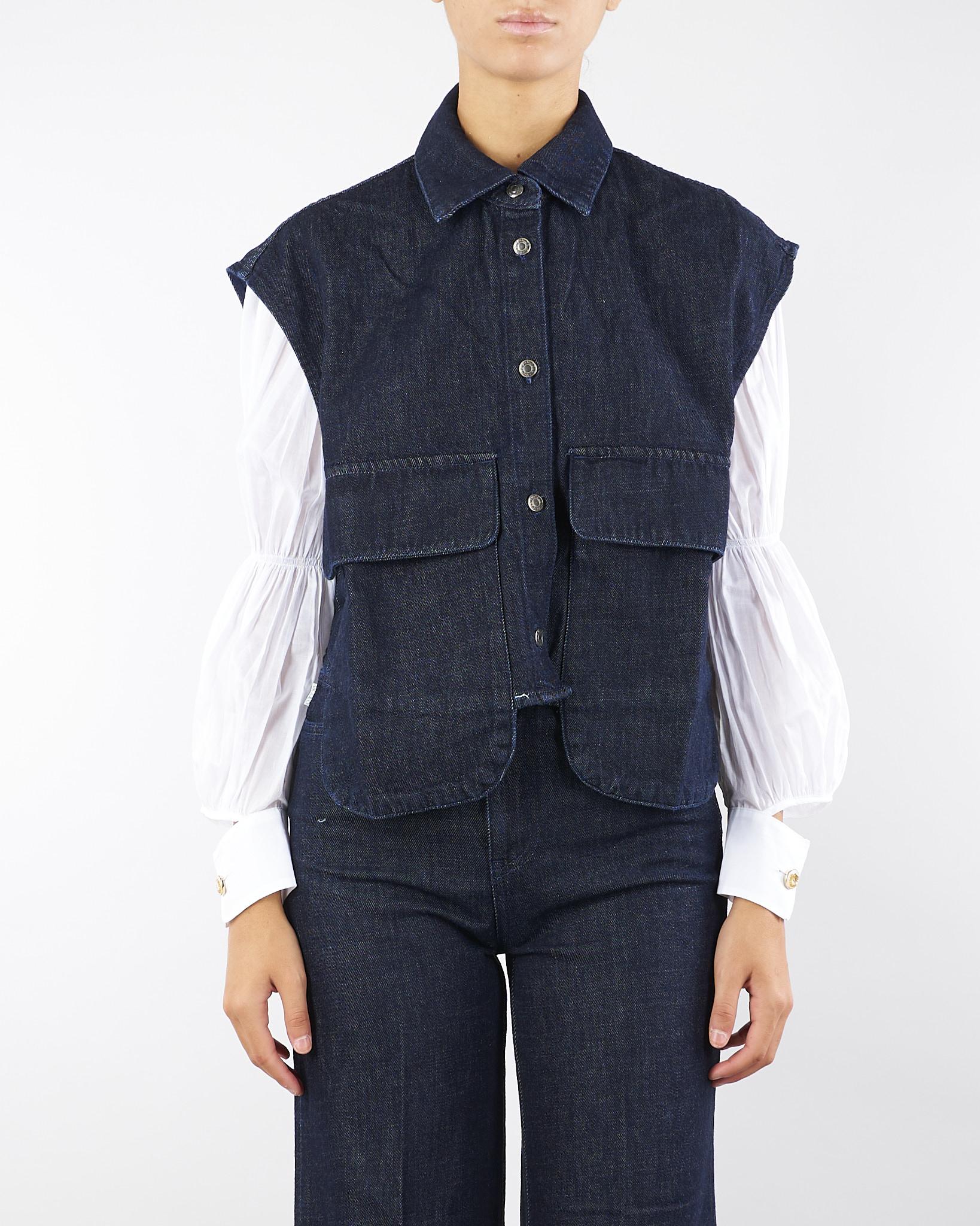 Gilet Con Tasche In Denim DF5006 47 VICOLO 