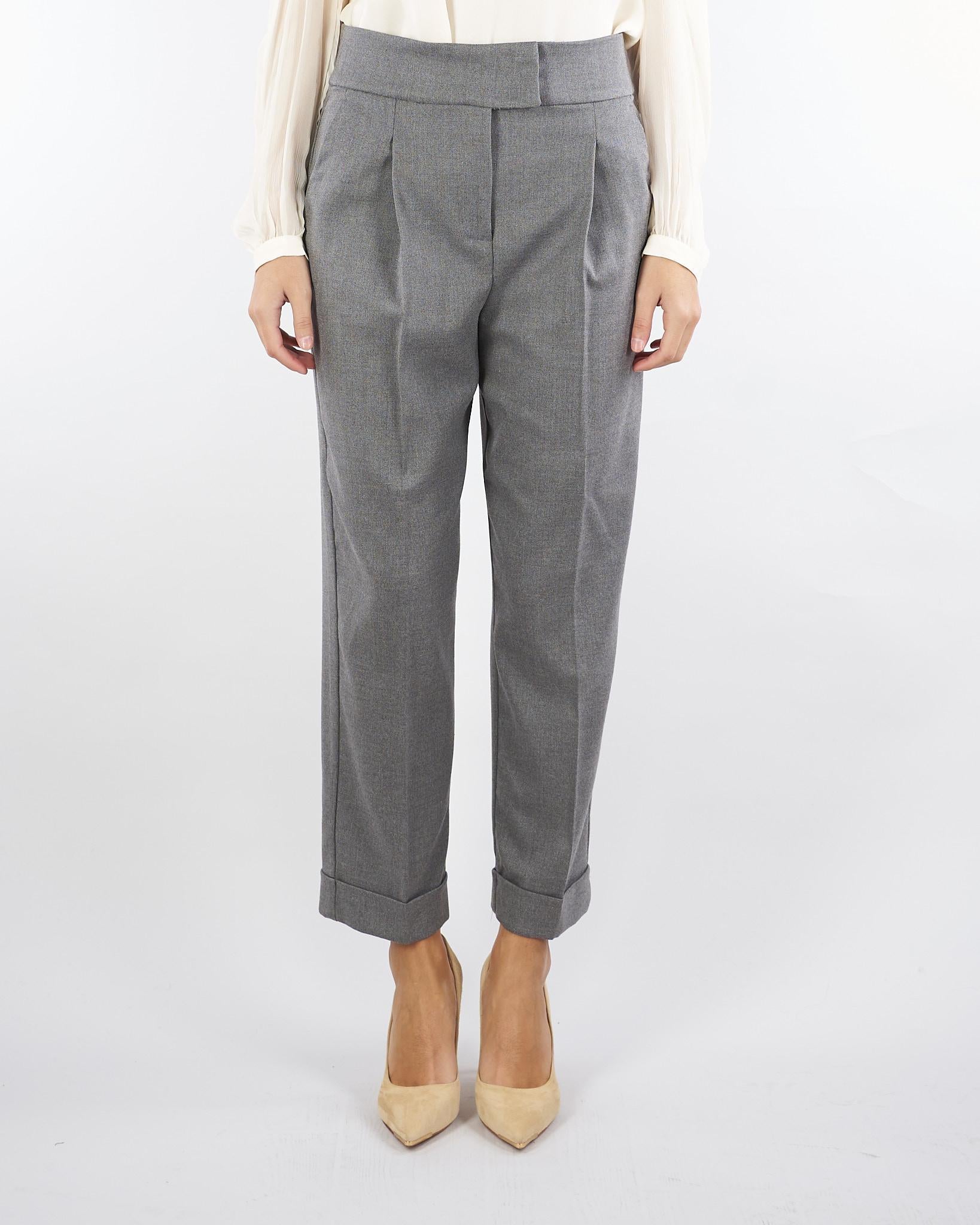 Pantaloni Grigio carrot fit CABARET 6 PENNY BLACK 