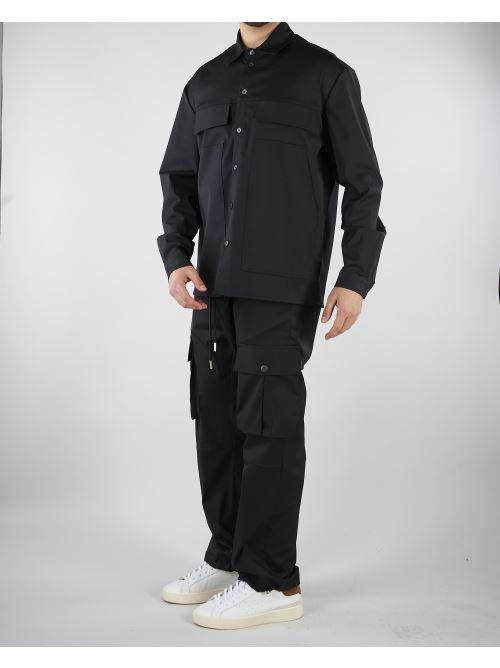 Pantalone cargo Nero Relaxed fit XP3382 99 YES LONDON 