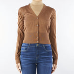 Cardigan Caramello in filato di lana e seta con paillettes NOGARA 3 MAX MARA STUDIO 