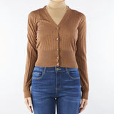 Cardigan Caramello in filato di lana e seta con paillettes NOGARA 3 MAX MARA STUDIO 