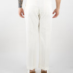 Pantalone Bianco in lino con elastico PA3702 2 I'M BRIAN 