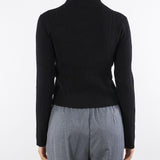 Maglia Nero a costine MONDO 700 NENETTE 