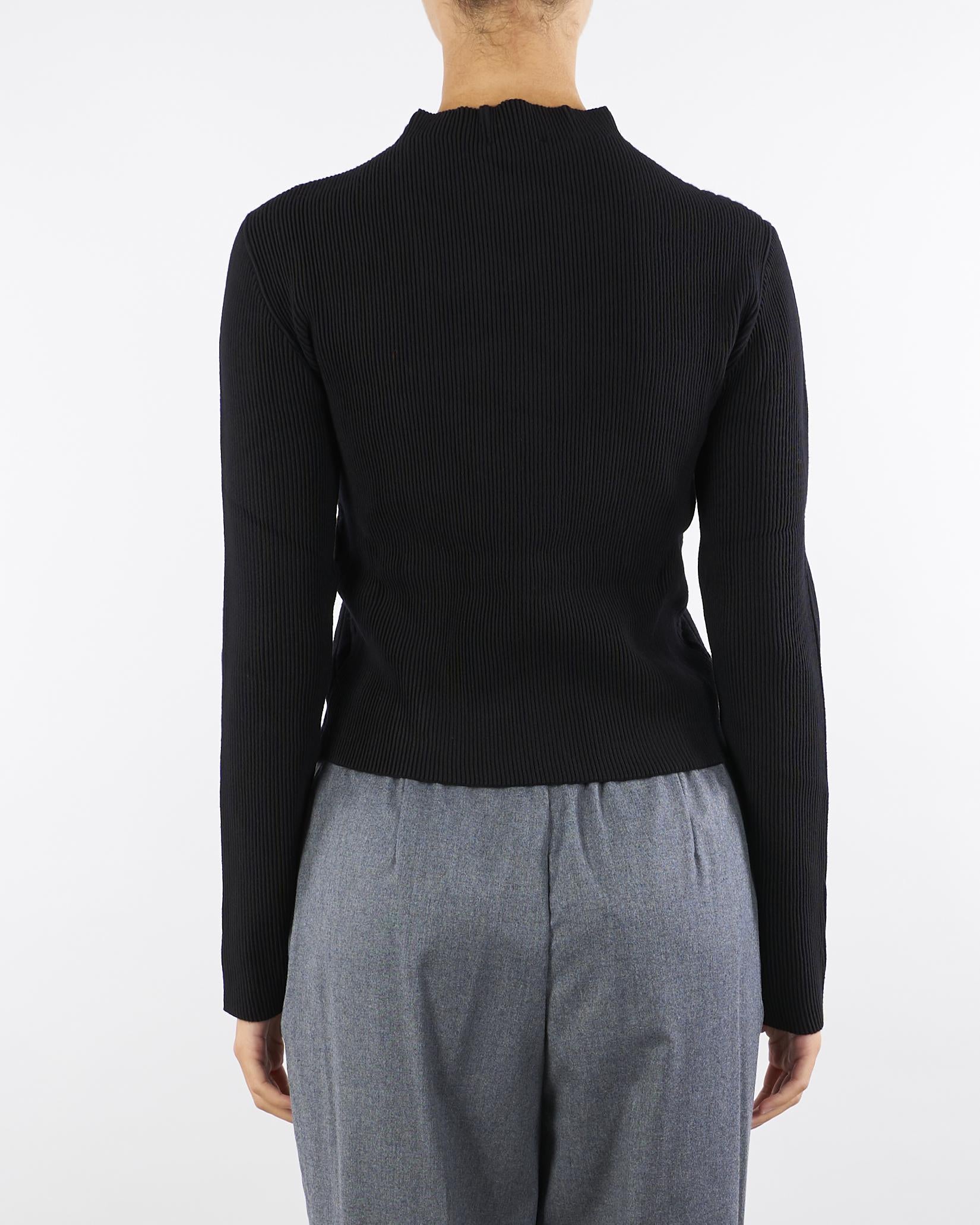 Maglia Nero a costine MONDO 700 NENETTE 