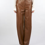 Pantaloni Cuoio in jersey spalmato LORD 1 PENNY BLACK 