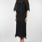 Camicia Nero in macramè con paillettes PBPGIULIVA 2 PENNY BLACK 