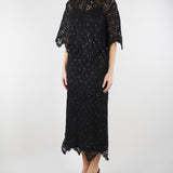 Camicia Nero in macramè con paillettes PBPGIULIVA 2 PENNY BLACK 
