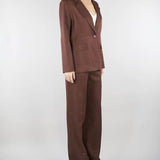 Pantalone Eufemia Cacao wide leg EUFEMIA 604 NENETTE 