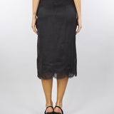 Gonna Nero in tela ramiè