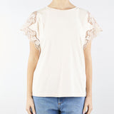 T-shirt regular con pizzo