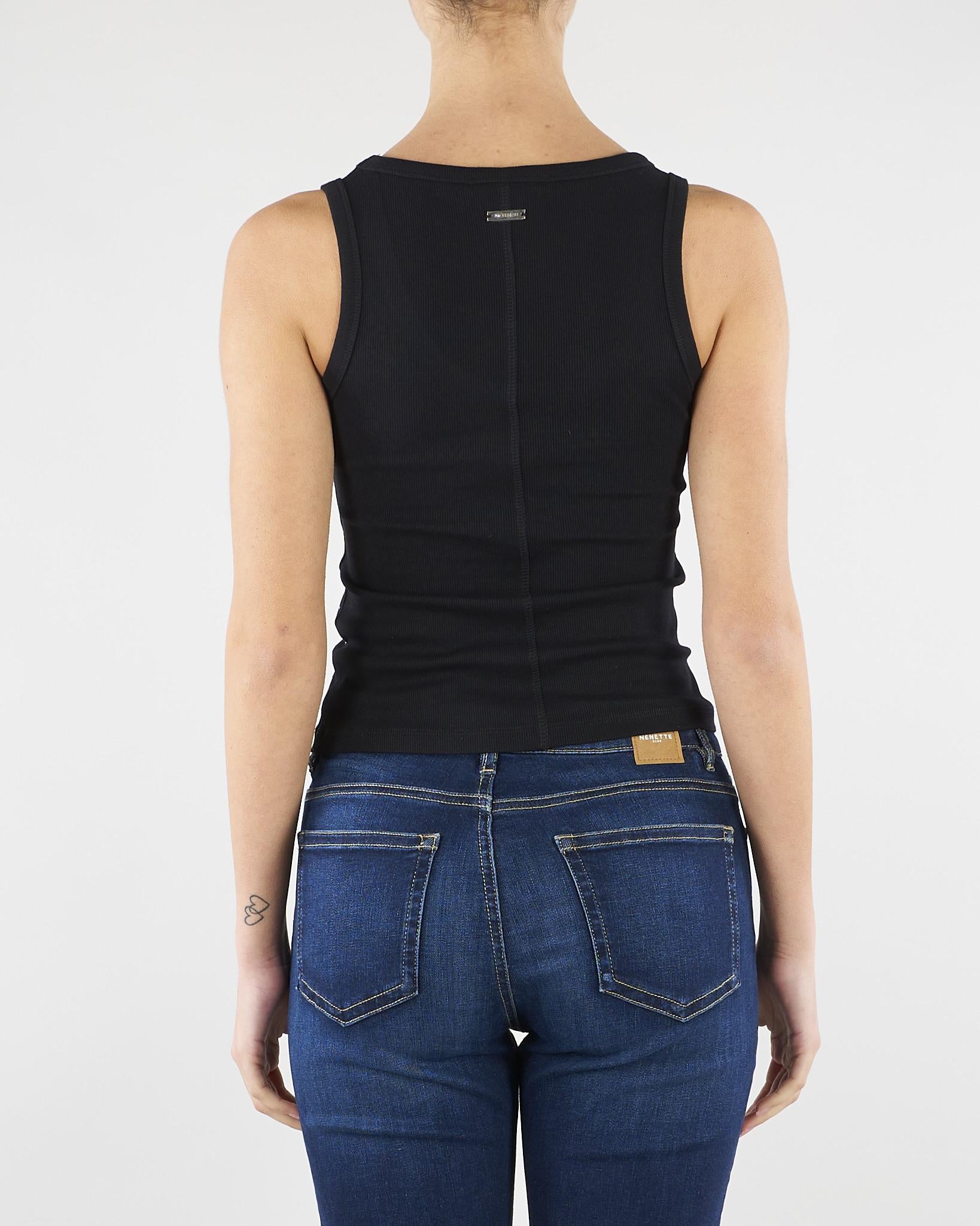 Top Nero con strass NS334 99 NO SECRETS 