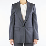 Blazer Antracite regular fit in flanella BOLSENA 3 MAX MARA STUDIO 